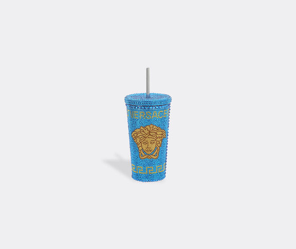 Versace 'Medusa' studded travel cup mug, Capri blu undefined ${masterID}