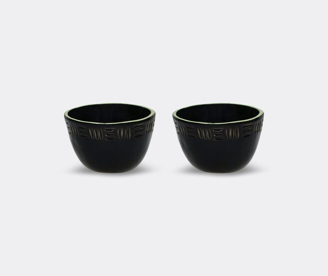 Pomax 'Meet the Kutis' mini bowl, set of two, black BLACK POMA26MEE162BLK