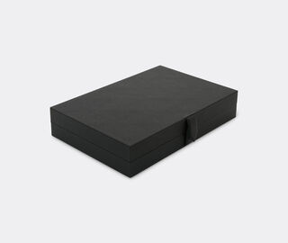 Smythson 'Panama' backgammon case, black BLACK SMYT23PAN217BLK