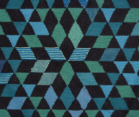 Golran 1898 &#39;Diamond&#39; medallion blue green carpet, large MULTICOLOUR GOLR15DIA696BLU