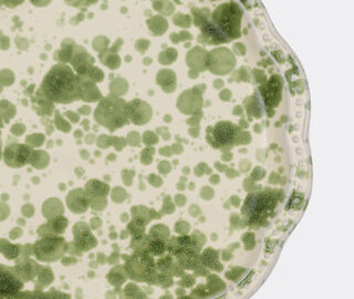 Cabana 'Speckled' dessert plate, green and white GREEN CABA23SPE675GRN