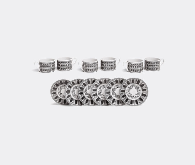 Fornasetti 'Architettura' teacup and saucer, set of six MULTICOLOUR FORN23SET181MUL