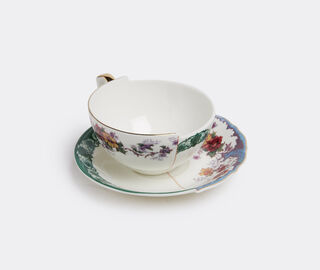 Seletti 'Hybrid Isidora' teacup with saucer MULTICOLOUR SELE22HYB459MUL