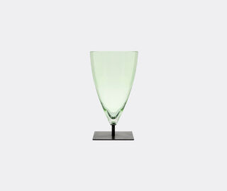 Produzione Privata 'Basequadra' vase, transparent green GREEN PRPR25BAS682GRN