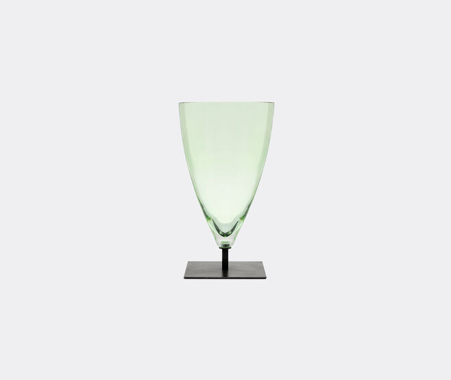 Produzione Privata 'Basequadra' vase, transparent green GREEN PRPR25BAS682GRN