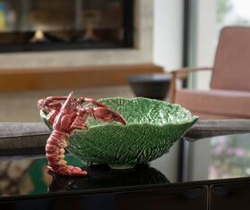 Bordallo Pinheiro &#39;Cabbage with Lobsters&#39; salad bowl MULTICOLOUR BOPI24CAB323MUL