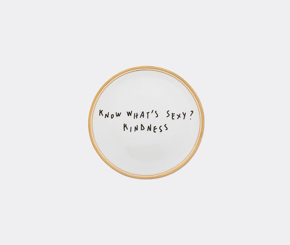 Bitossi Home 'Know What's Sexy? Kindness' side plate, white, black and gold undefined ${masterID}