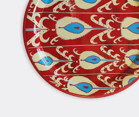 Les-Ottomans Hand painted iron tray, blue and red MULTICOLOUR OTTO22HAN059MUL