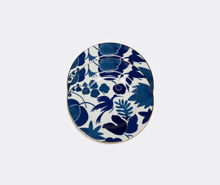 La DoubleJ 'Wildbird' dinner plate, set of two BLUE LADJ24DIN663BLU