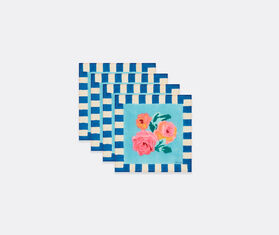 Lisa Corti 'Nizam Stripes' napkin, set of four, blue multicolor BLUE LICO25NAP575BLU