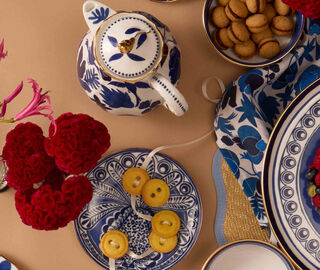 La DoubleJ 'Wildbird' teapot, blue BLUE LADJ25MAM683MUL