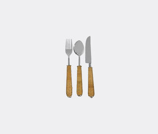 Les-Ottomans 'Rattan' cutlery, set of five MULTICOLOUR OTTO24SET945MUL