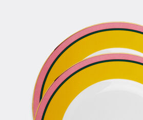 La DoubleJ &#39;Rainbow Giallo&#39; dinner plate, set of two YELLOW LADJ24DIN079YEL