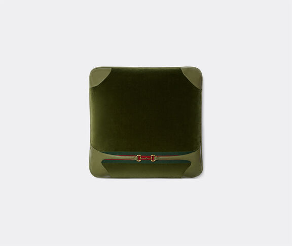 Gucci 'Horsebit' cushion, olive green undefined ${masterID}