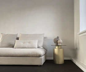 101 Copenhagen &#39;Pillar&#39; table, tall, brass BRASS COPH22PIL269BRA