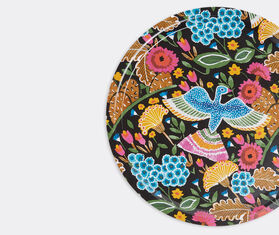 La DoubleJ 'Colombo Nero' round printed tray MULTICOLOUR LADJ22ROU696MUL