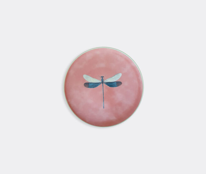 Les-Ottomans 'Insetti' porcelain plate, dragonfly BROWN OTTO21INS832MUL