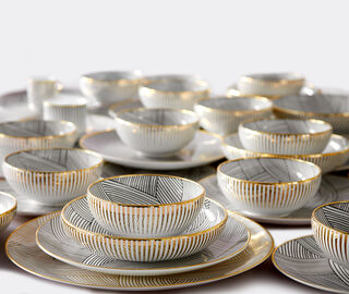 1882 Ltd 'Lustre' platter, gold Dhow GOLD 188219LUS715WHI