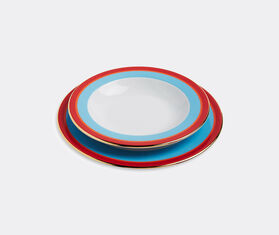 La DoubleJ 'Rainbow' soup and dinner plates, set of four MULTICOLOUR LADJ20SOU271MUL