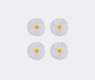 Bordallo Pinheiro 'Maria Flor' dessert plate, set of four, white MULTICOLOR BOPI26MAR934MUL