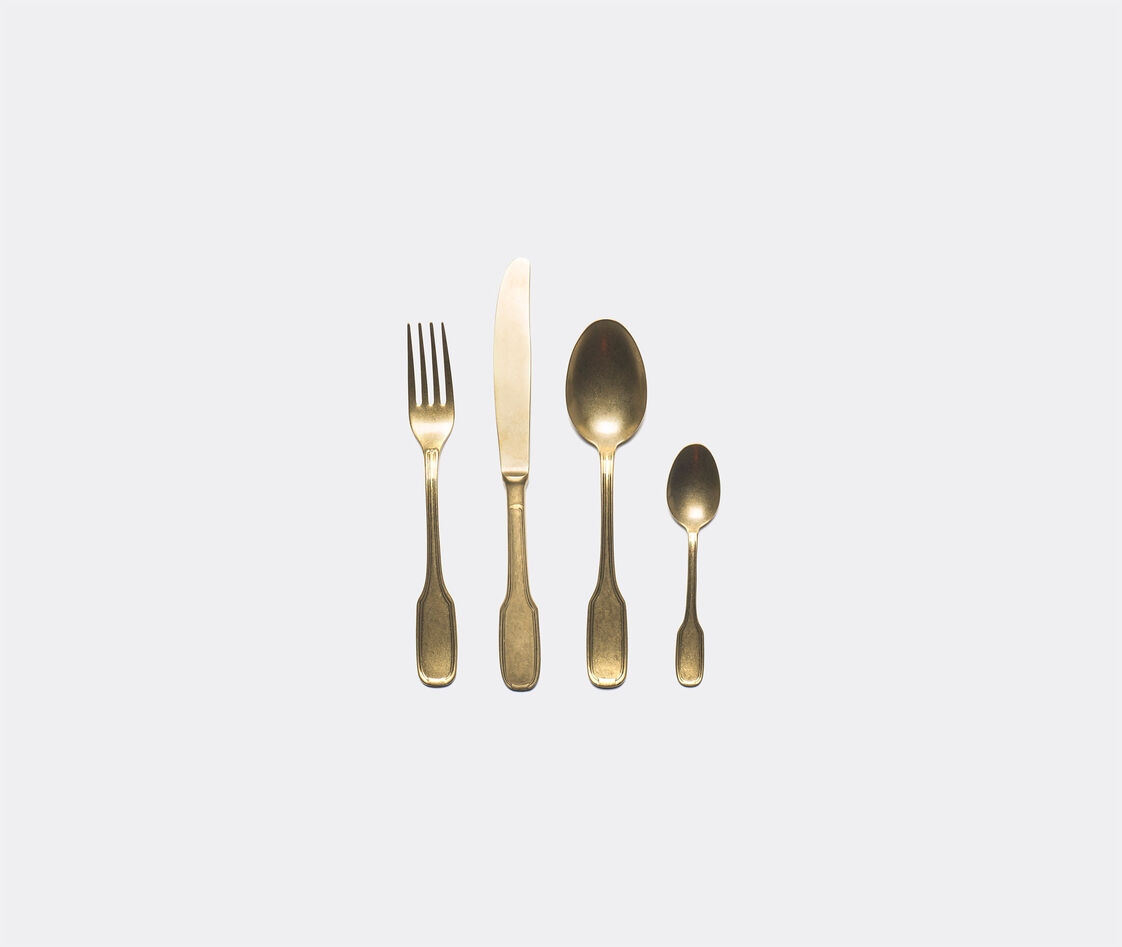 Bitossi Home Cutlery Set 24 Pieces In Gold