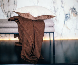 Pomax 'Alpha Opposites' cushion, ivory and chocolate MULTICOLOUR POMA26ALP205MUL