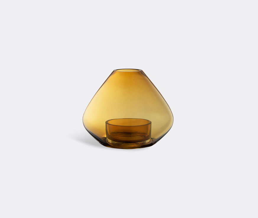 AYTM 'Uno' lantern and vase, amber, small  AYTM21UNO272ORA