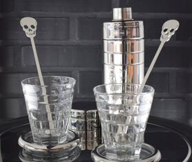 Riva 'Huesos' drink mixers, set of six SILVER RIVA17HUE935SIL