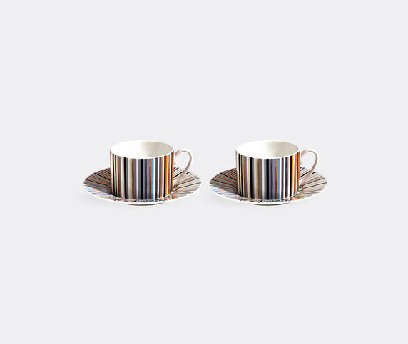 Missoni 'Stripes Jenkins' teacup and saucer, set of two, beige Multicolour MIHO22STR217MUL