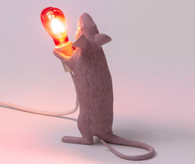 Seletti 'Mouse Valentine's Day' lamp, EU and USB plug PINK SELE21LAM208PIN