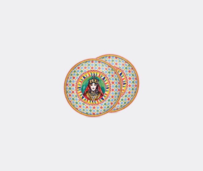 Dolce&Gabbana Casa 'Carretto Siciliano' soup plate, set of two MULTICOLOUR DGCA22SET583MUL