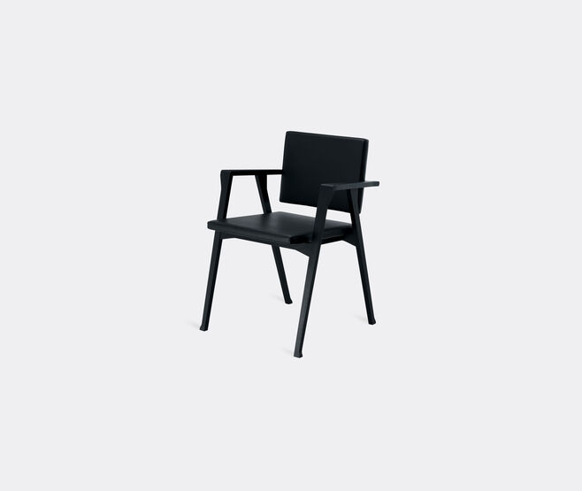 Cassina 'Luisa' small armchair, black leather BLACK CASS21LUI749BLK