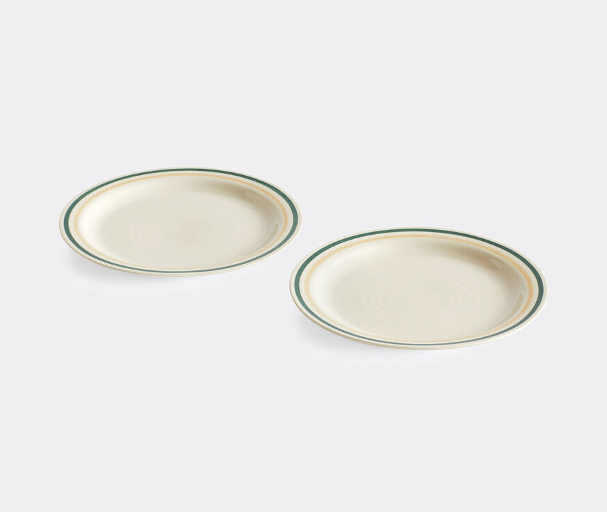 Hay 'Sobremesa' plate, large, set of two, green and yellow Multicolor HAY122SOB346MUL
