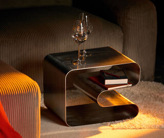 AYTM 'Curva' stool, silver SILVER AYTM26CUR143SIL