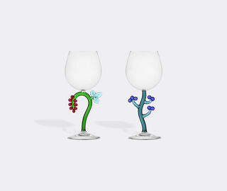 Ichendorf Milano 'Fruits and flowers' optical stemmed glass, set of six MULTICOLOUR ICMI24FRU916MUL