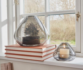 AYTM 'Uno' lantern and vase, black, large BLACK AYTM21UNO258BLK