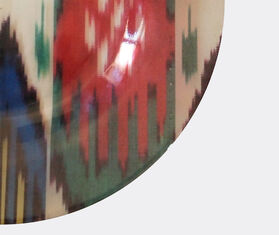 Les-Ottomans 'Ikat' glass plate, red, green and white MULTICOLOUR OTTO20IKA566MUL