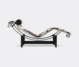 Cassina '4 Chaise longue &agrave; reglage continu', black and white hairyskin MULTICOLOUR CASS21CHA572BRW