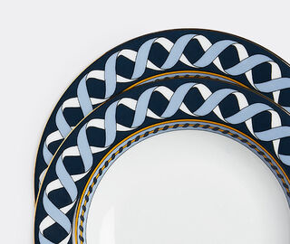 La DoubleJ 'Odysseus' soup plate, set of two BLUE LADJ24SOU724BLU