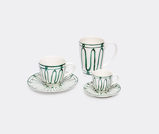 THEMIS Z 'Kyma' tea cup and saucer, green GREEN THEM24KYM733GRN