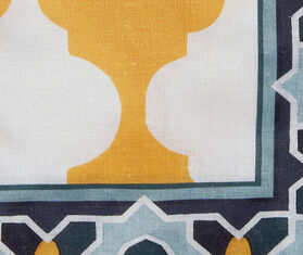 La DoubleJ &#39;Plaza&#39; linen tablecloth, medium, yellow MULTICOLOUR LADJ24PLA441MUL