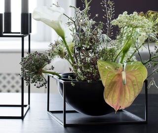 Audo Copenhagen 'Kubus' centerpiece, large, black BLACK BYLA22BOW301BLK