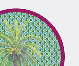 Lisa Corti 'Masonite' round placemat, set of two, hima palma green GREEN LICO23MAS633MUL