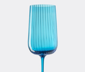 NasonMoretti &#39;Gigolo&#39; white wine glass, rigadin aquamarine MULTICOLOUR NAMO22GIG123LBL