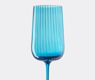 NasonMoretti 'Gigolo' white wine glass, rigadin aquamarine MULTICOLOUR NAMO22GIG123LBL