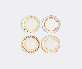 &amp;k Amsterdam 'Boavista' dinner plate, set of four, multicolor MULTICOLOUR AMST25PLA666MUL