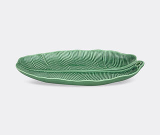 Bordallo Pinheiro 'Folhas' banana leaf dish, large GREEN BOPI22FOL012GRN