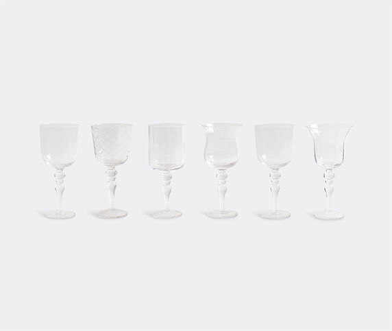 Bitossi Home Assorted Goblets, set of six, clear