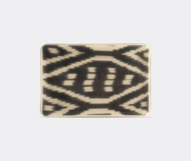 Les-Ottomans 'Ikat' glass tray, black MULTICOLOUR OTTO21MUR894MUL