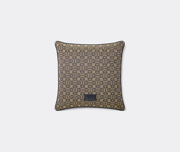 Gucci 'Horsebit' cushion, beige and blue MULTICOLOUR GUCC23CUS548MUL